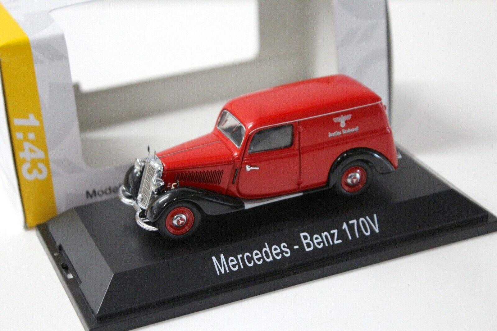 ID 50633 orig 1.jpg 1:43 Schuco Mercedes 170V Deutsche Reichspost red