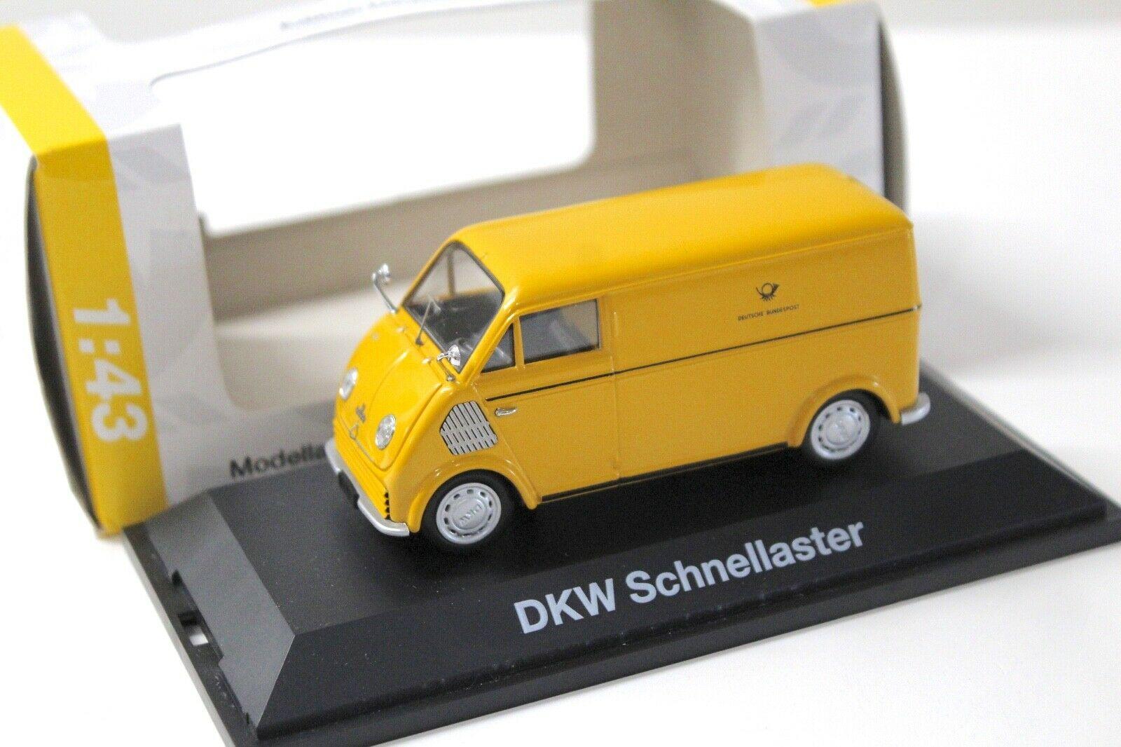 ID 50645 orig 1.jpg 1:43 Schuco DKW Schnelllaster Kasten Deutsche Bundespost yellow POST Edition