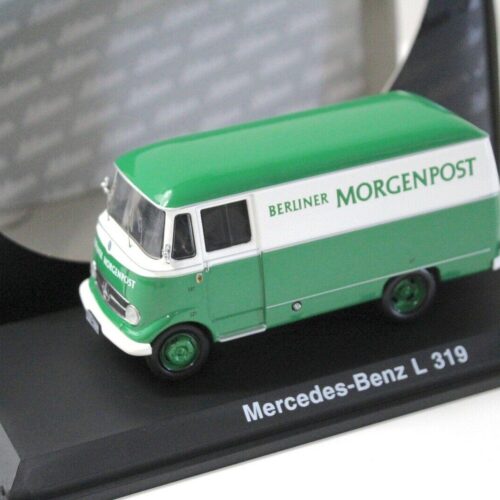 1:43 Schuco Mercedes L319 box Berliner Morgenpost green - Image 1