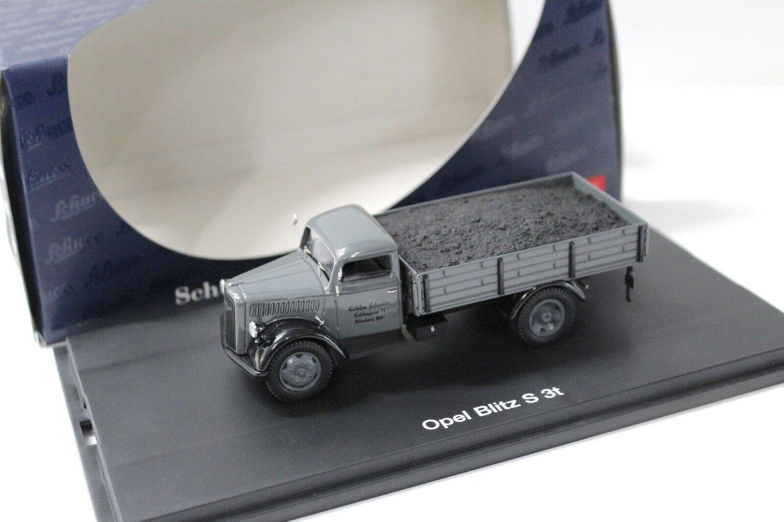 ID 50768 orig 1.jpg 1:43 Schuco Opel Blitz S 3t Pritsche Schwarz Kohlen grey