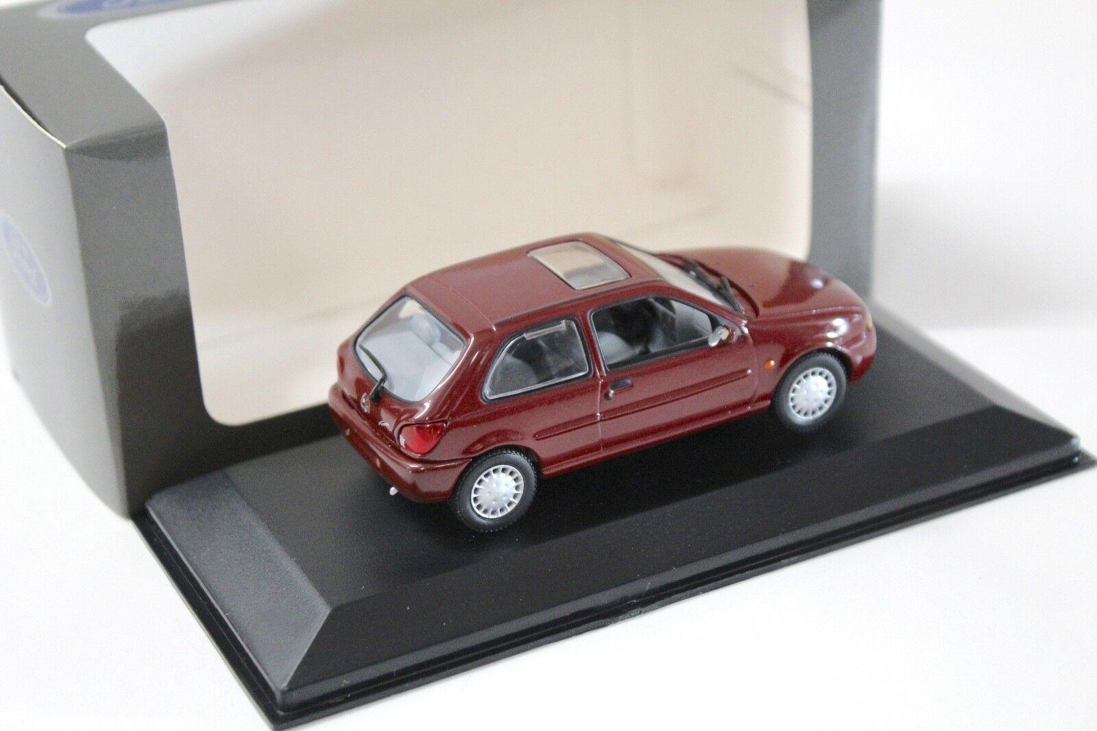 1:43 Minichamps Ford Fiesta Ghia 1996 dark red DEALER VERSION