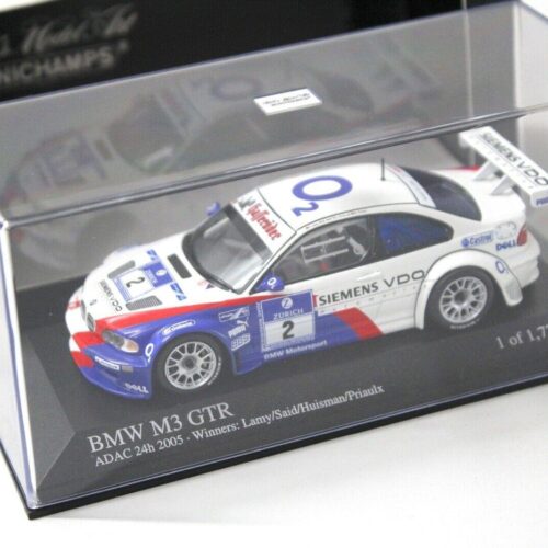 1:43 Minichamps BMW M3 GTR ADAC 24h 2005 Lamy #2