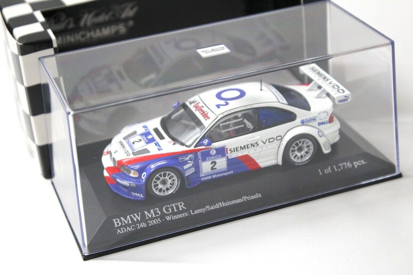 1:43 Minichamps BMW M3 GTR ADAC 24h 2005 Lamy #2