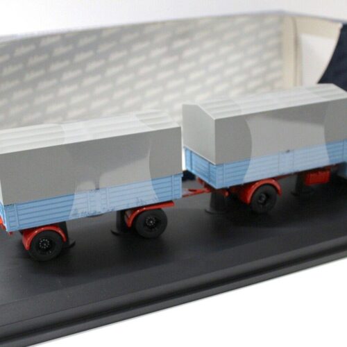 1:43 Schuco Mercedes L6600 mit Anhänger Plane blue