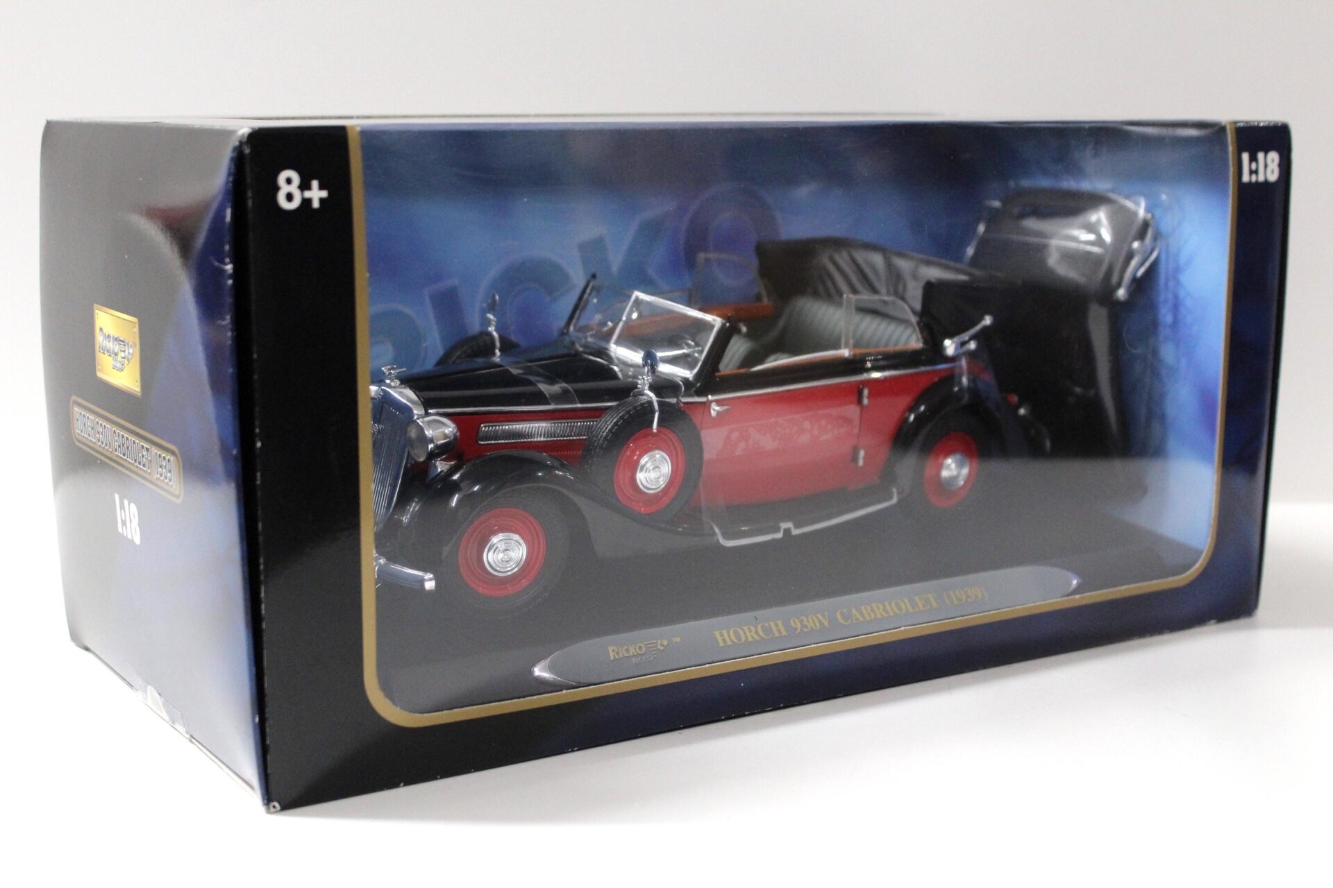 1:18 Ricko Horch 930V Limousine 1937 Cabriolet black/ red