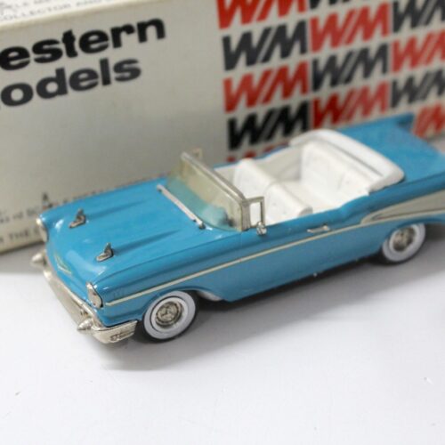 1:43 Western Models 1957 Chevrolet BEL-AIR open Convertible blue - Image 1