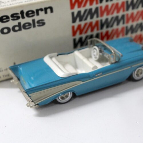 1:43 Western Models 1957 Chevrolet BEL-AIR open Convertible blue - Image 2