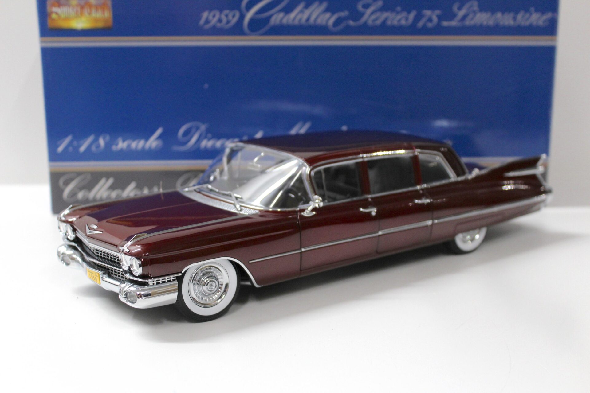 ID 53757 orig.jpg 1:18 Precision Miniatures 1959 Cadillac Series 75 Limousine dark red