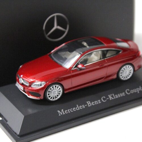 1:43 Kyosho Mercedes C-Klasse Coupe C205 hyacinth red metallic DEALER VERSION