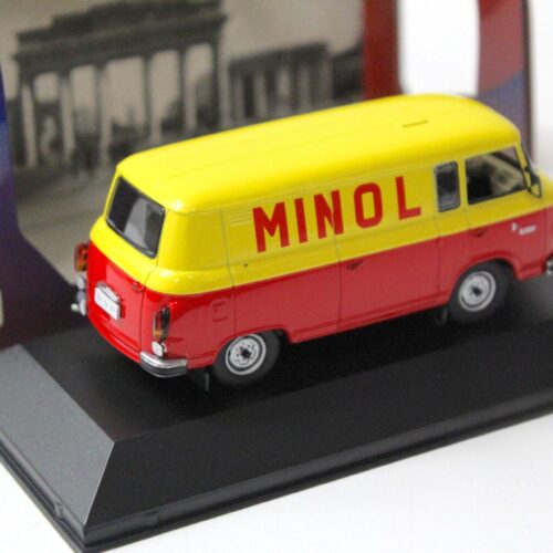 1:43 IST Models Barkas B1000 Kastenwagen MINOL 1960 red/ yellow