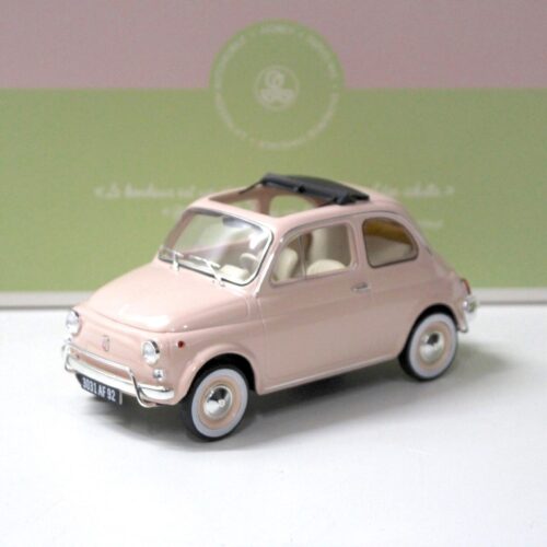 1:18 Norev Fiat 500 L pink 1968 with Special Birth Pack