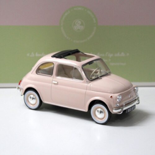 1:18 Norev Fiat 500 L pink 1968 with Special Birth Pack