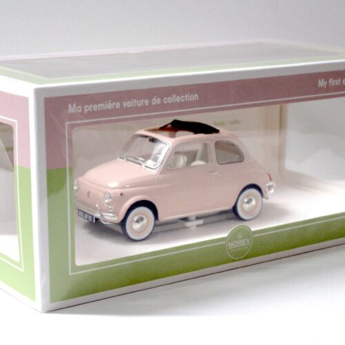 1:18 Norev Fiat 500 L pink 1968 with Special Birth Pack