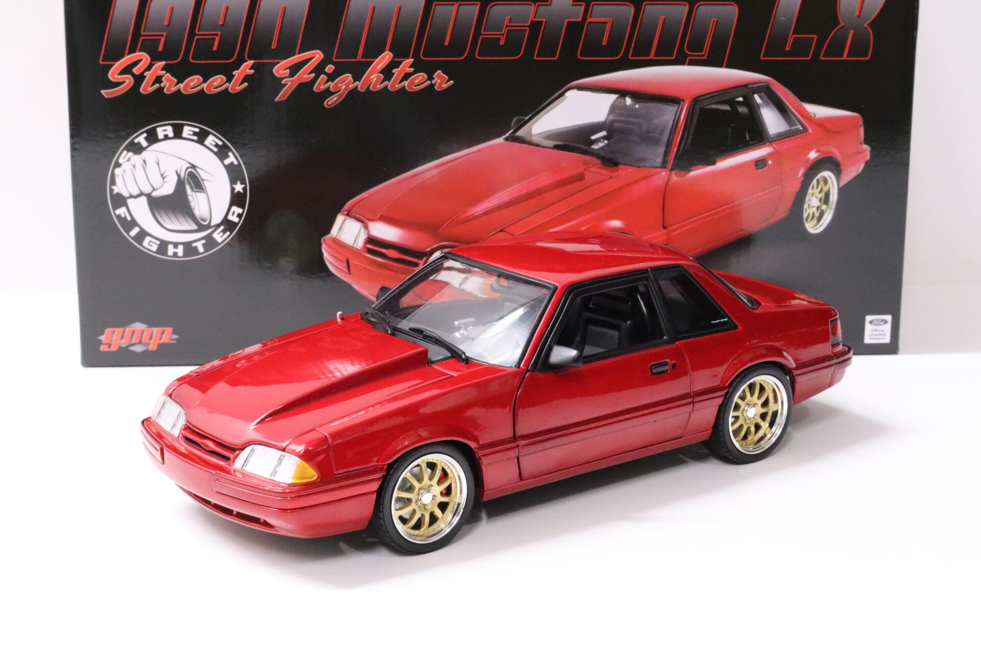 ID 57816 orig.jpg 1:18 GMP 1990 Ford Mustang LX Coupe Street Fighter red metallic