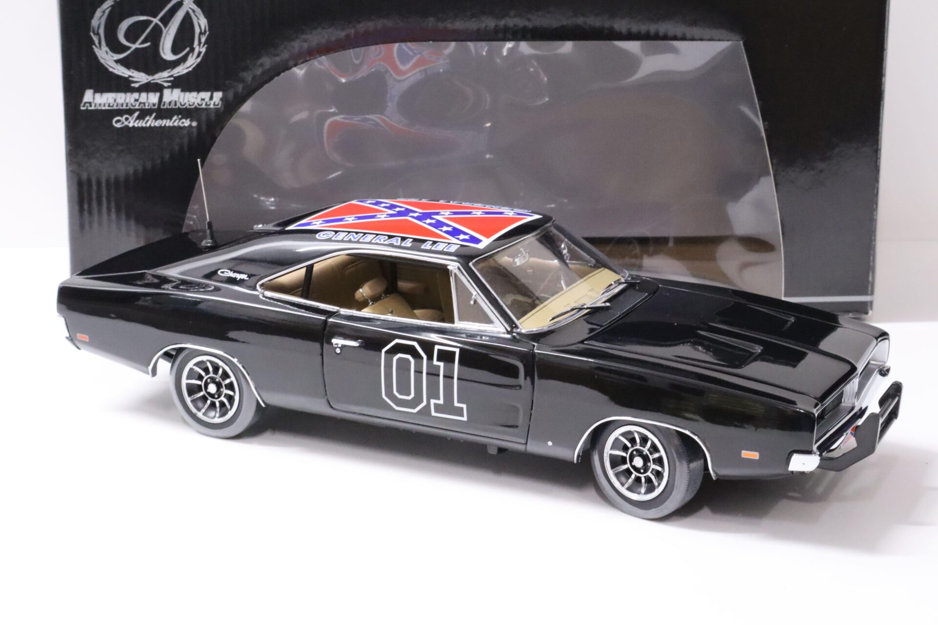 1:18 ERTL Authentics 1969 Dodge Charger R/T Coupe General Lee #01 black