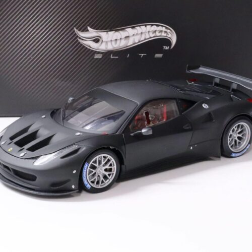 1:18 Hot Wheels Elite Ferrari 458 Italia GT2 matt black