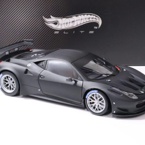 1:18 Hot Wheels Elite Ferrari 458 Italia GT2 matt black