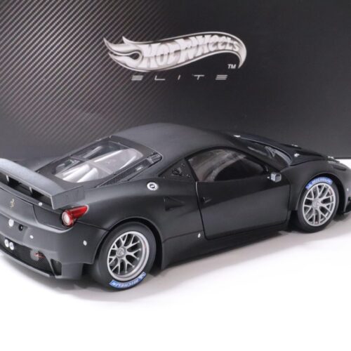 1:18 Hot Wheels Elite Ferrari 458 Italia GT2 matt black