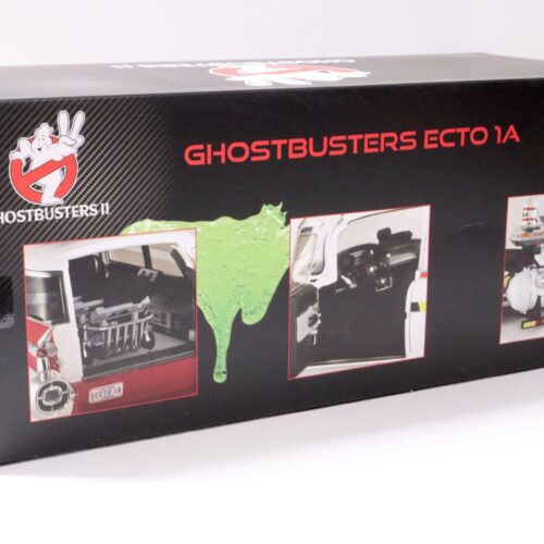 1:18 Hot Wheels Elite 1959 Cadillac Miller GHOSTBUSTERS ECTO 1A white SEALED - Image 2