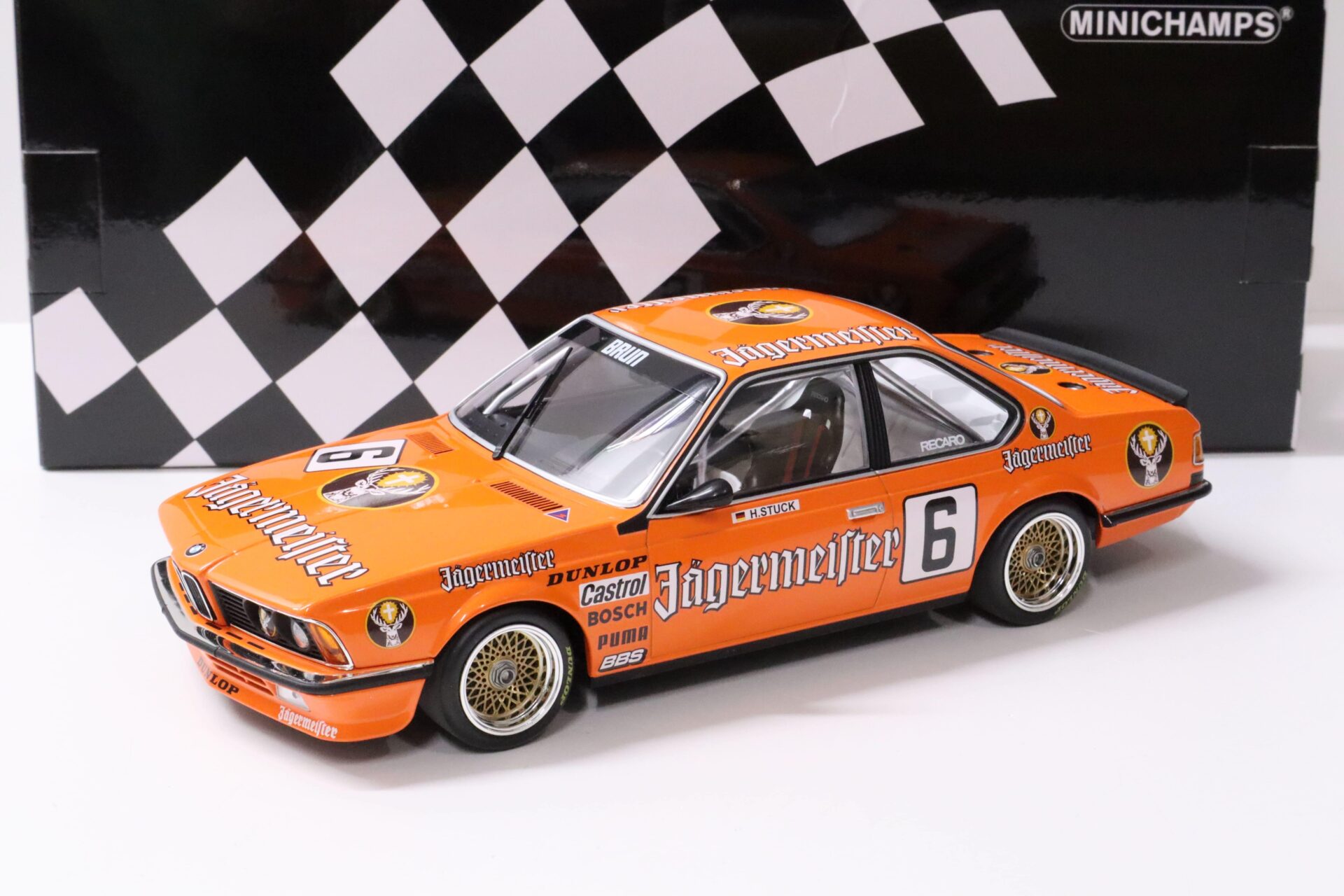 ID 60620 orig 1.jpg 1:18 Minichamps BMW 635 CSI JÄGERMEISTER Brun Motorsport #6 Stuck DPM 1984