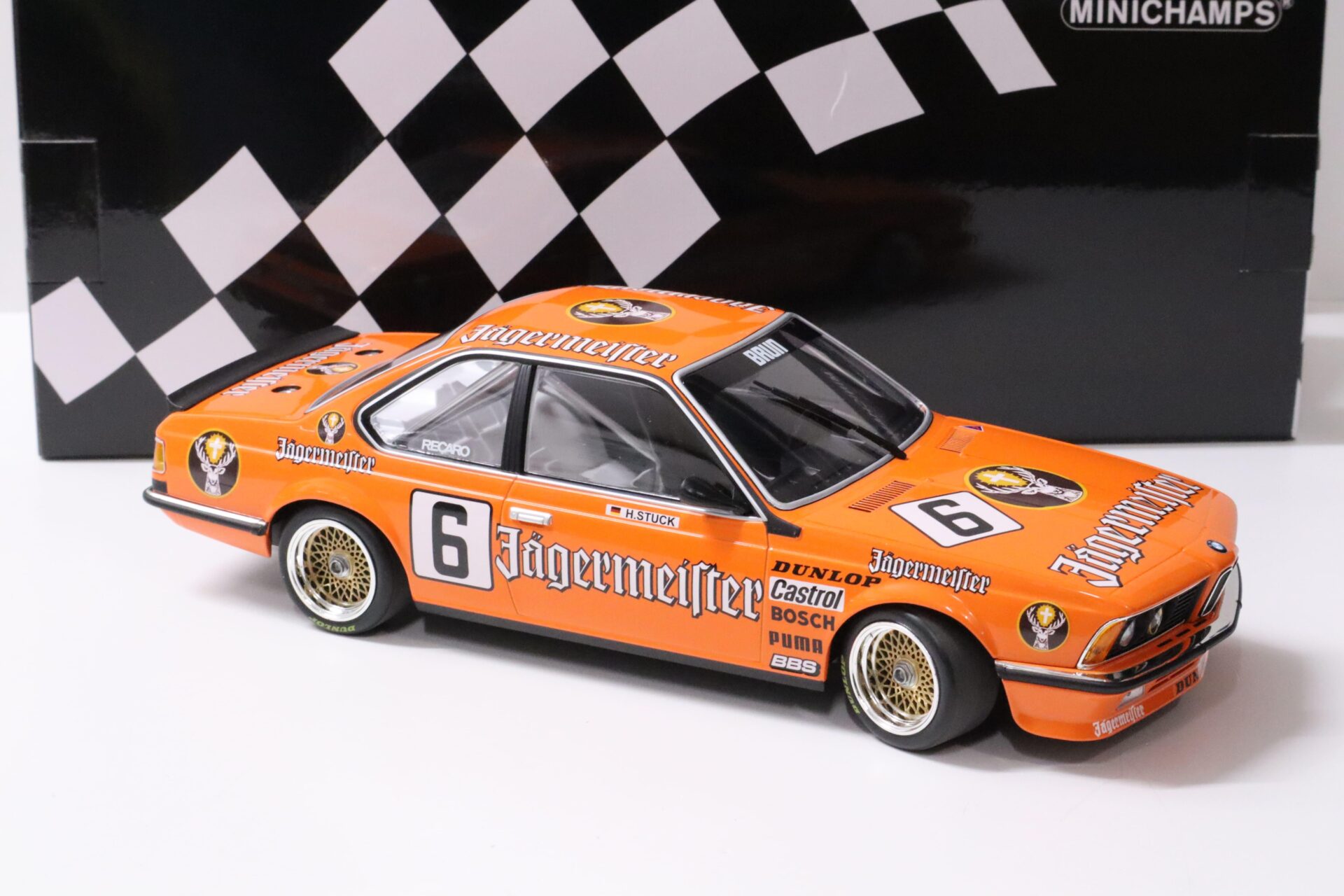 1:18 Minichamps BMW 635 CSI JÄGERMEISTER Brun Motorsport #6 Stuck DPM 1984