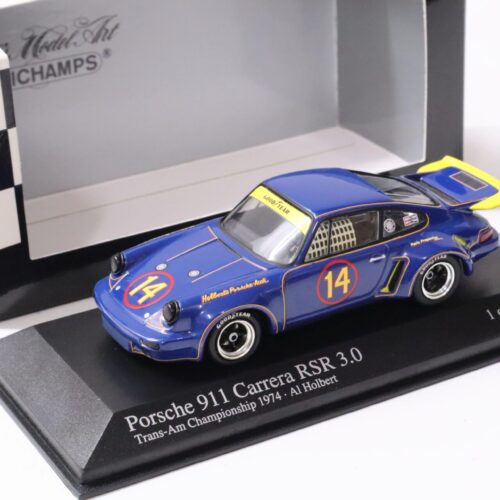 1:43 Minichamps Porsche 911 Carrera RSR 3.0 Trans-Am Champ 1974 #14 Holbert Sunoco