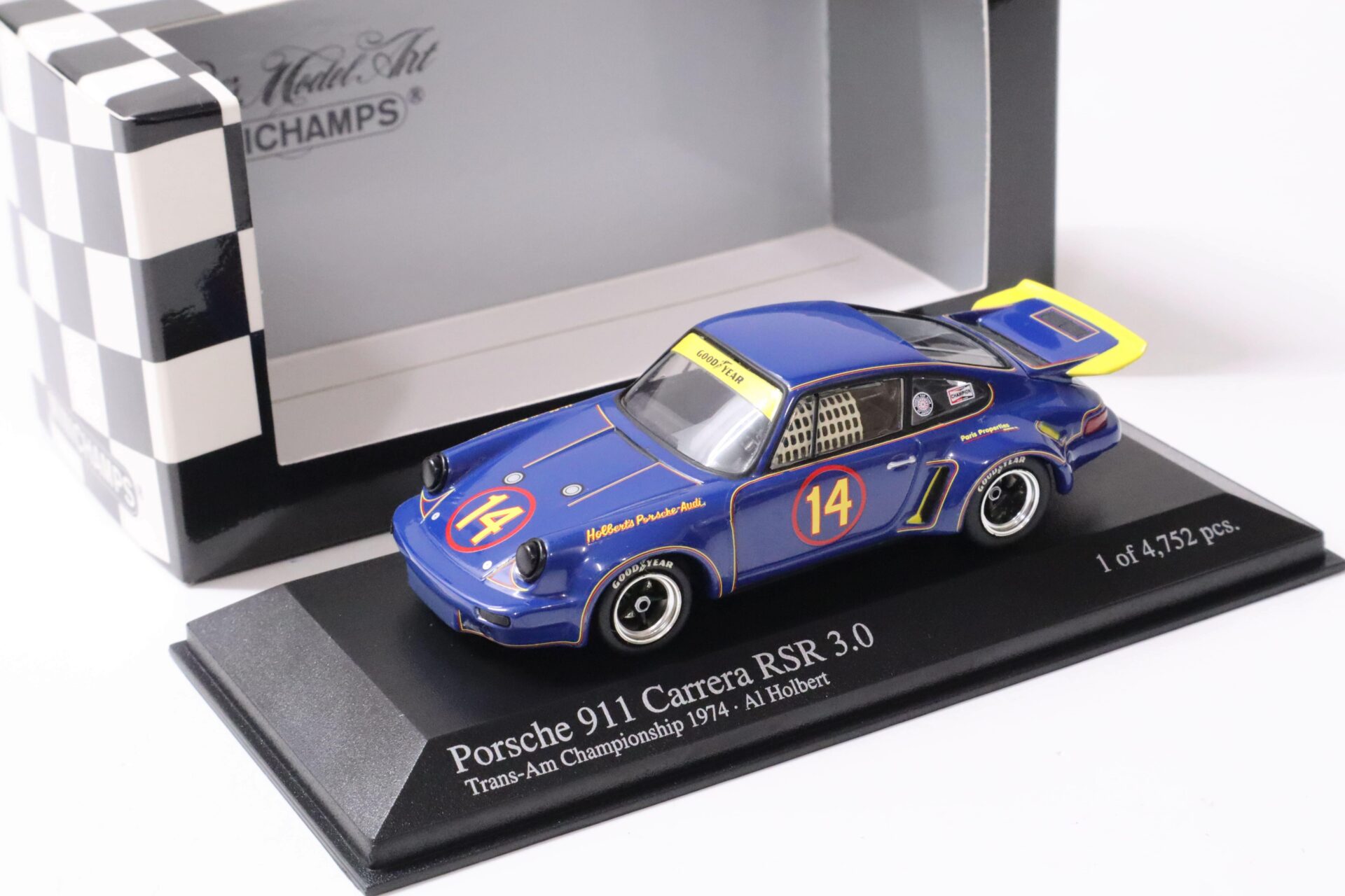 ID 61095 orig.jpg 1:43 Minichamps Porsche 911 Carrera RSR 3.0 Trans-Am Champ 1974 #14 Holbert Sunoco