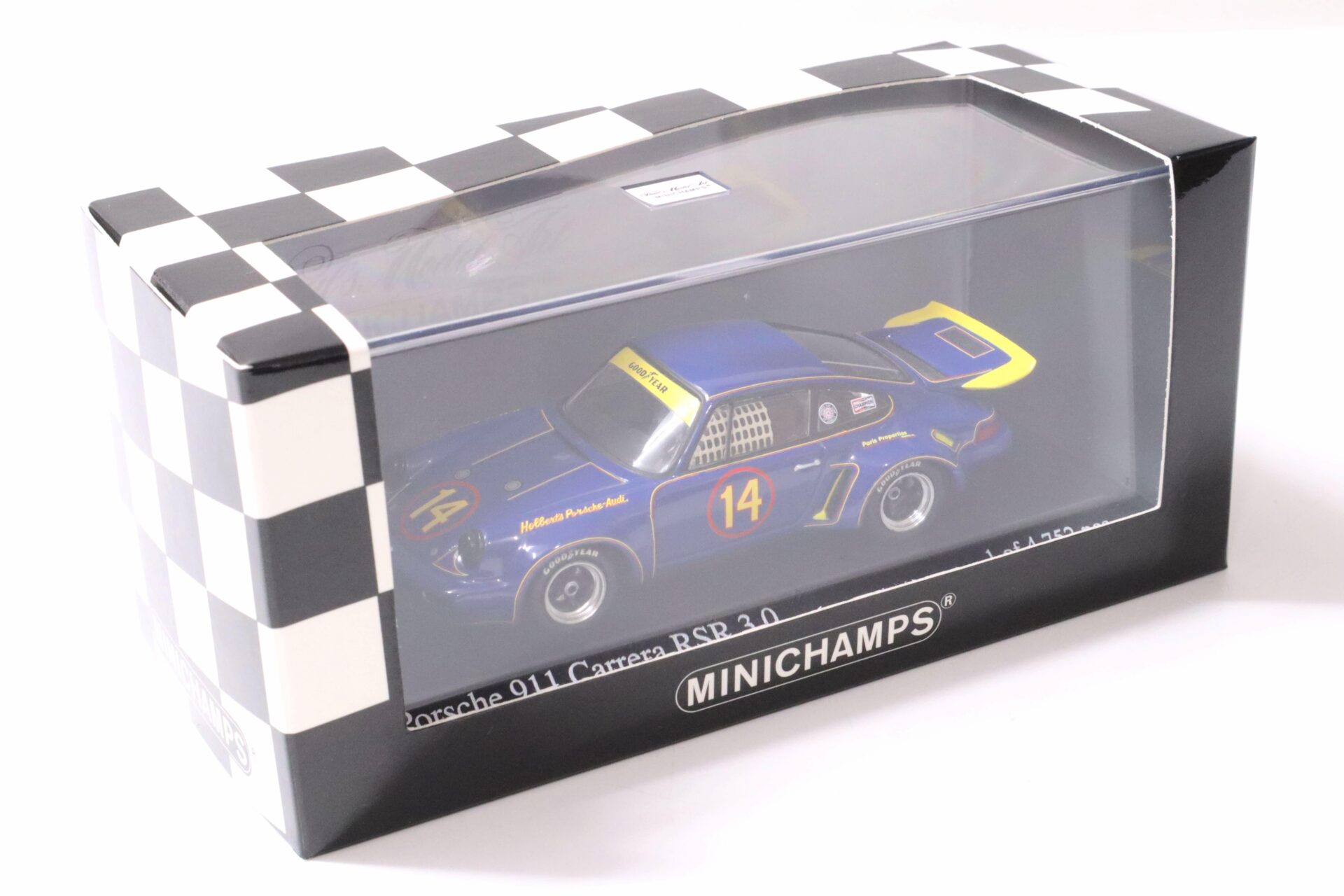 1:43 Minichamps Porsche 911 Carrera RSR 3.0 Trans-Am Champ 1974 #14 Holbert Sunoco