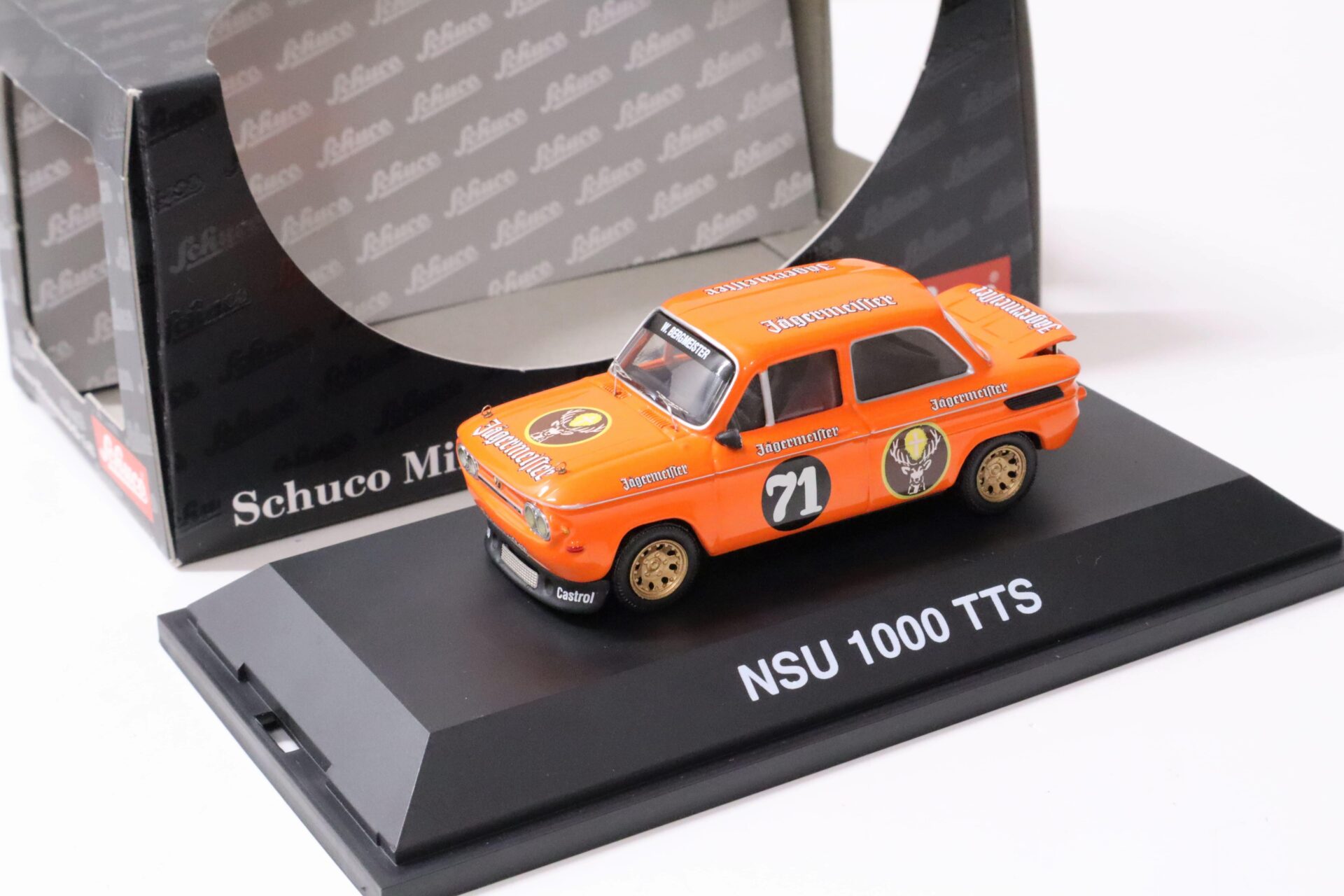 ID 61139 orig.jpg 1:43 Schuco NSU 1000 TTS Jägermeister #71 orange