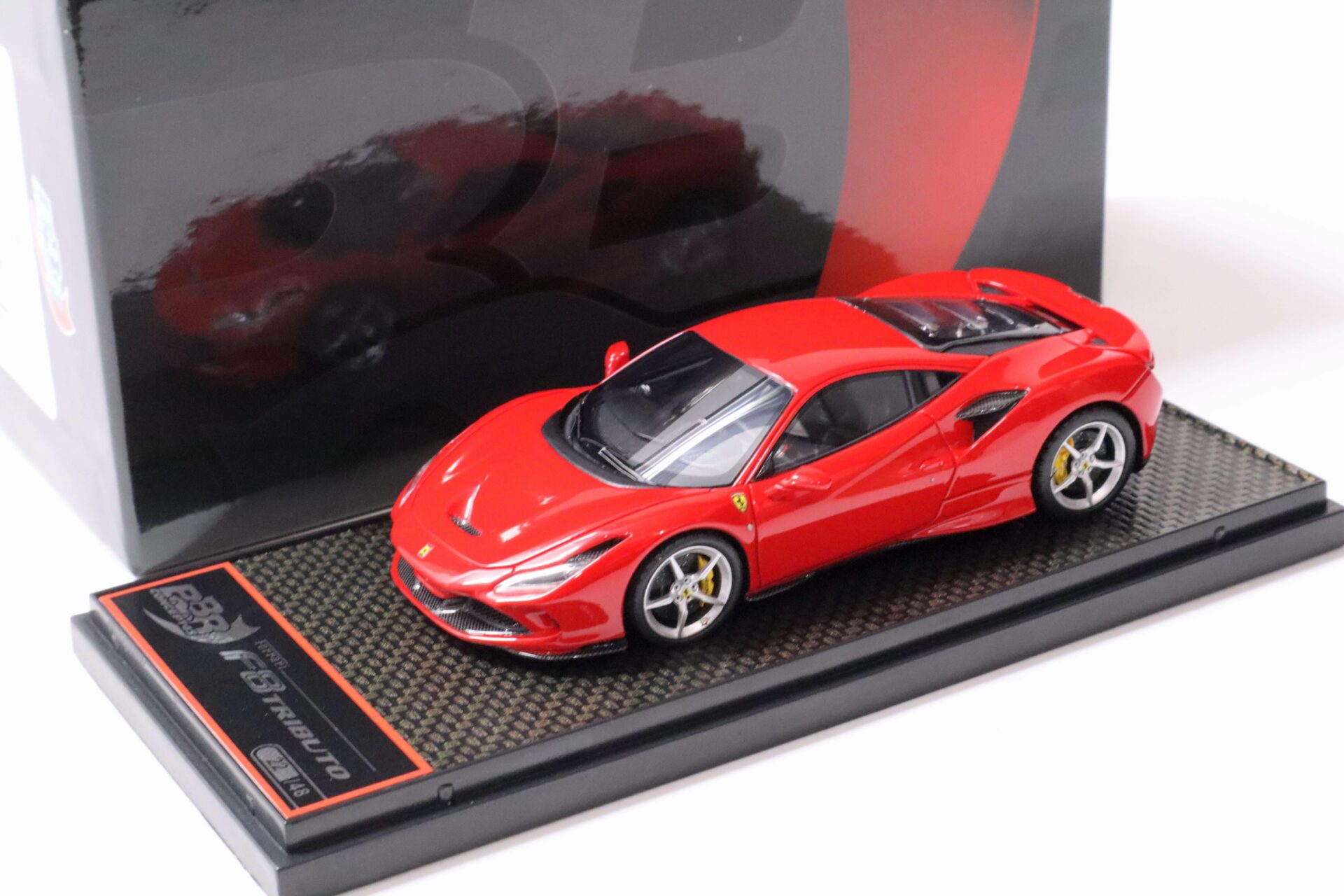ID 61964 orig.jpg 1:43 BBR Ferrari F8 Tributo Coupe Rosso Corsa 322/ silver wheels - Limited 48 pcs.