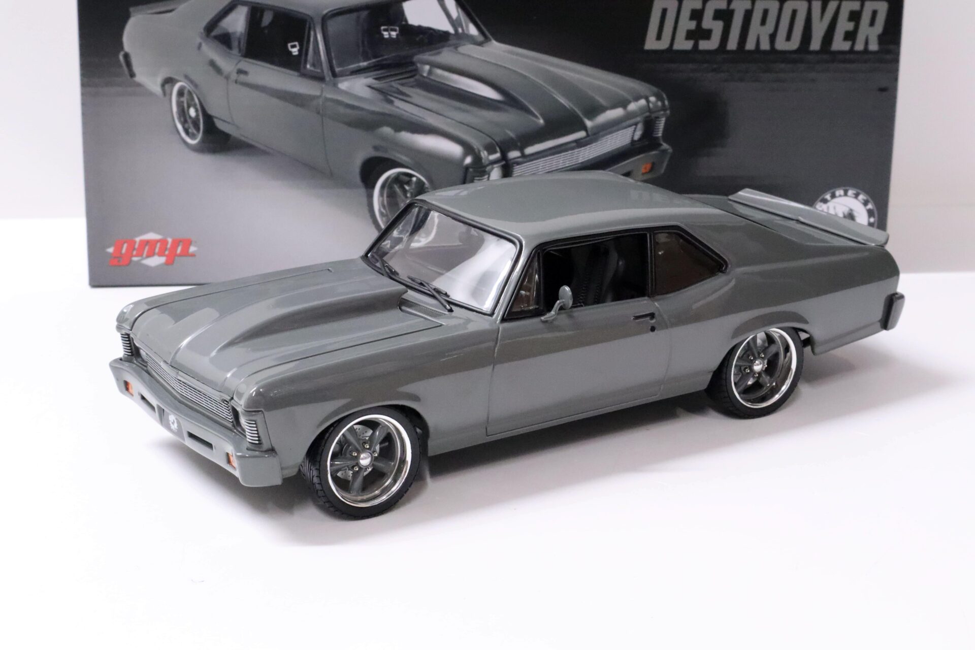 ID 62124 orig 1.jpg 1:18 GMP 1970 Chevrolet Nova Street Fighter Coupe DESTROYER grey