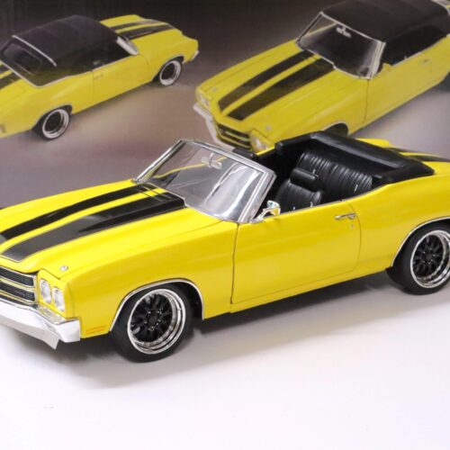 1:18 ACME 1970 Chevrolet Chevelle SS Convertible Restomod yellow/ black stripes