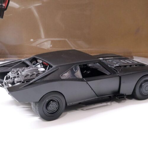 1:18 Jada Toys 2022 Batmobile Batman with Figure matt black + Lights - Image 4