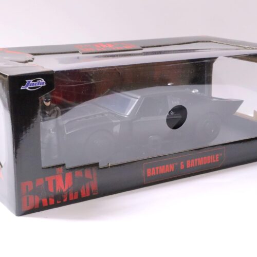 1:18 Jada Toys 2022 Batmobile Batman with Figure matt black + Lights - Image 6