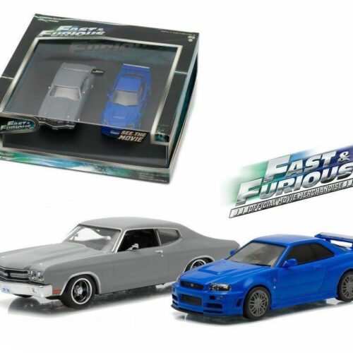 1:43 Greenlight Fast & Furious Set Chevrolet Chevelle SS + Nissan Skyline GT-R R34