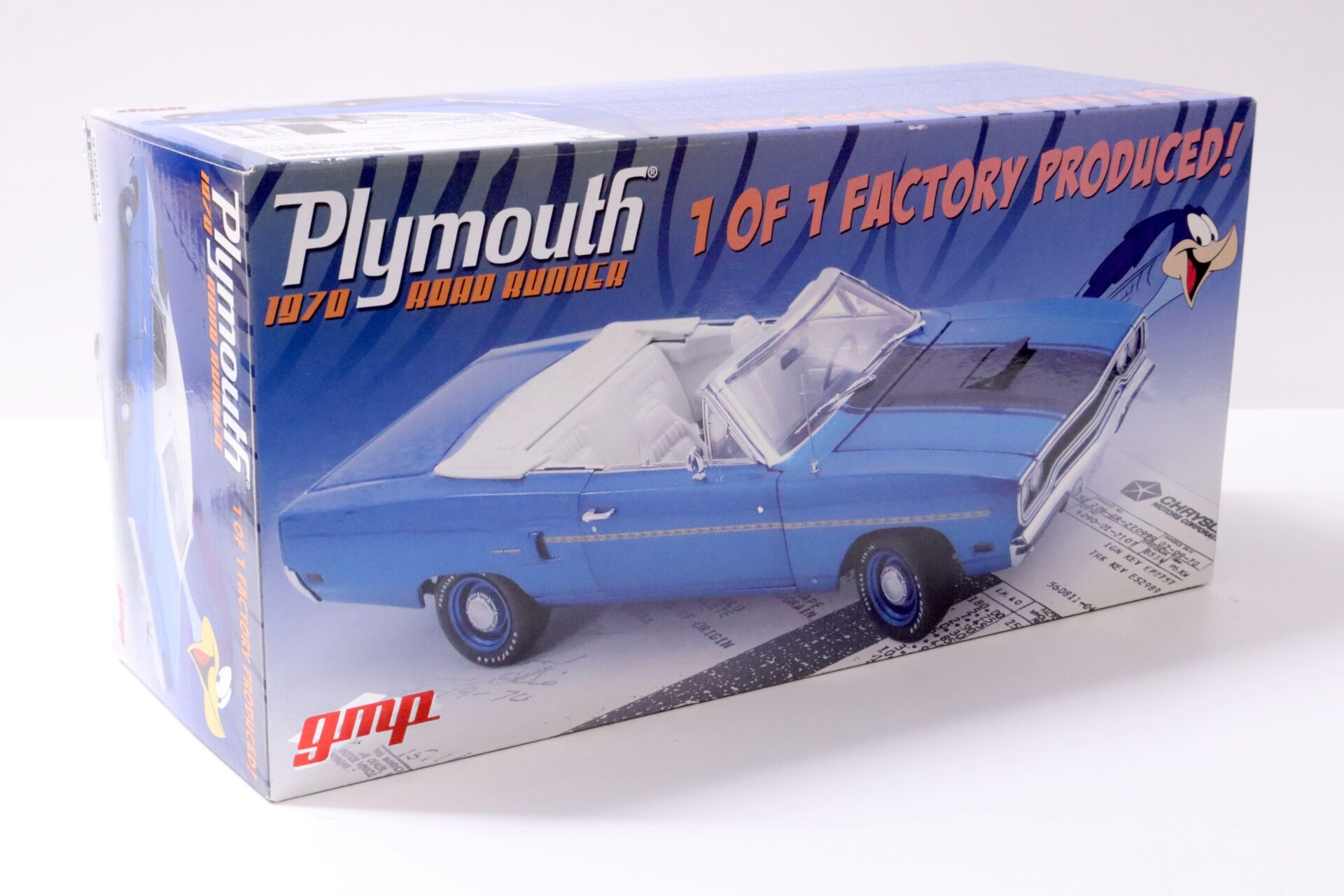1:18 GMP 1970 Plymouth Road Runner Convertible 1 of1 Factory Produced blue