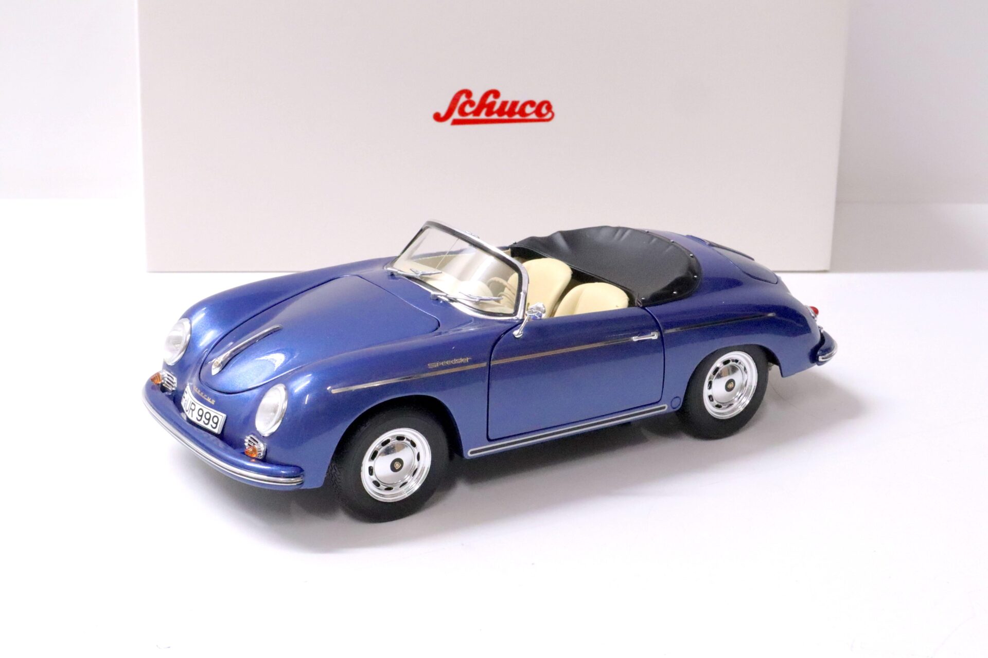 ID 63056 orig 1.jpg 1:18 Schuco Porsche 356 Speedster blue metallic 450031800