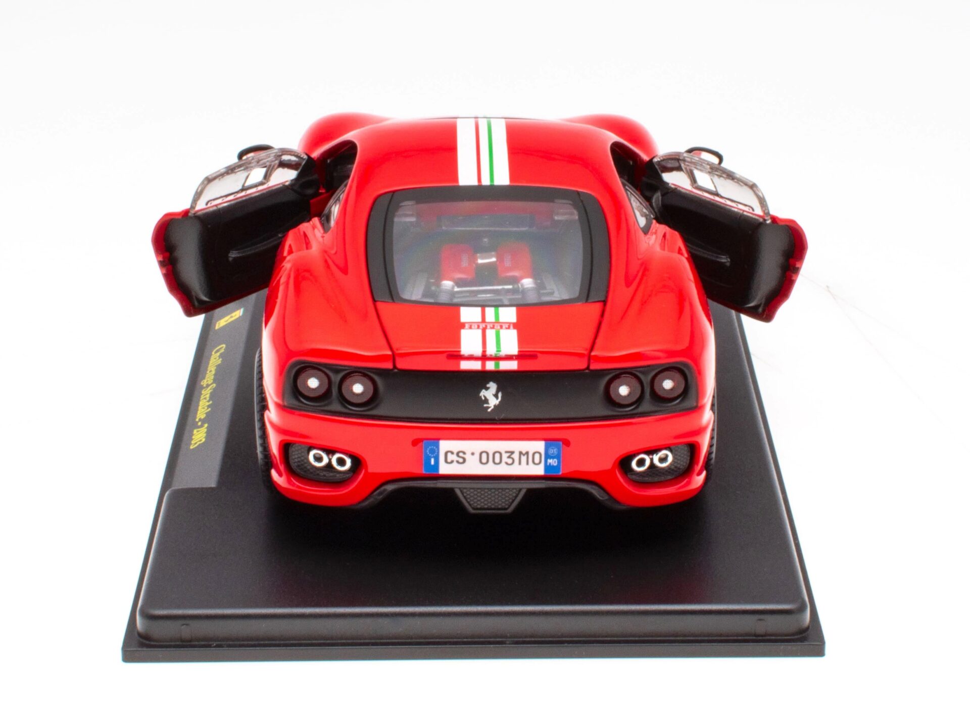 1:24 Hachette Bburago Ferrari Collection Ferrari Challenge Stradale red 2003 with display