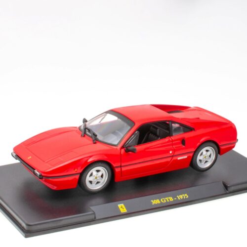 1:24 Hachette Bburago Ferrari Collection Ferrari 308 GTB Coupe red 1975 with display