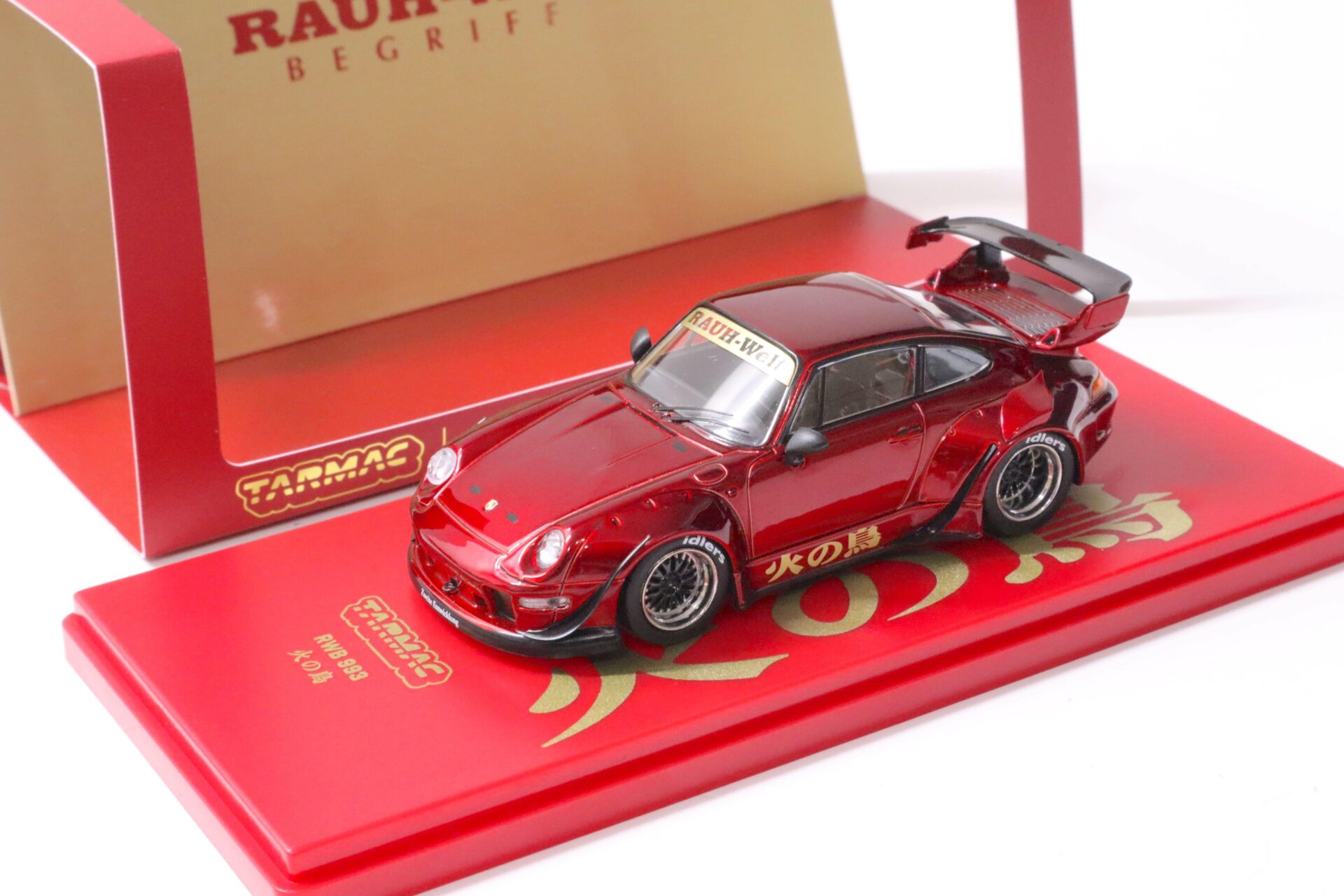1:43 Tarmac Porsche 911 993 RWB RAUH-WELT bright red HOBBY43