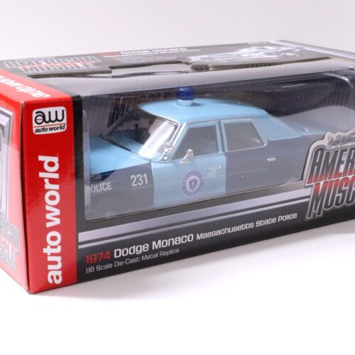1:18 Auto World 1974 Dodge Monaco Massachusetts State Police blue