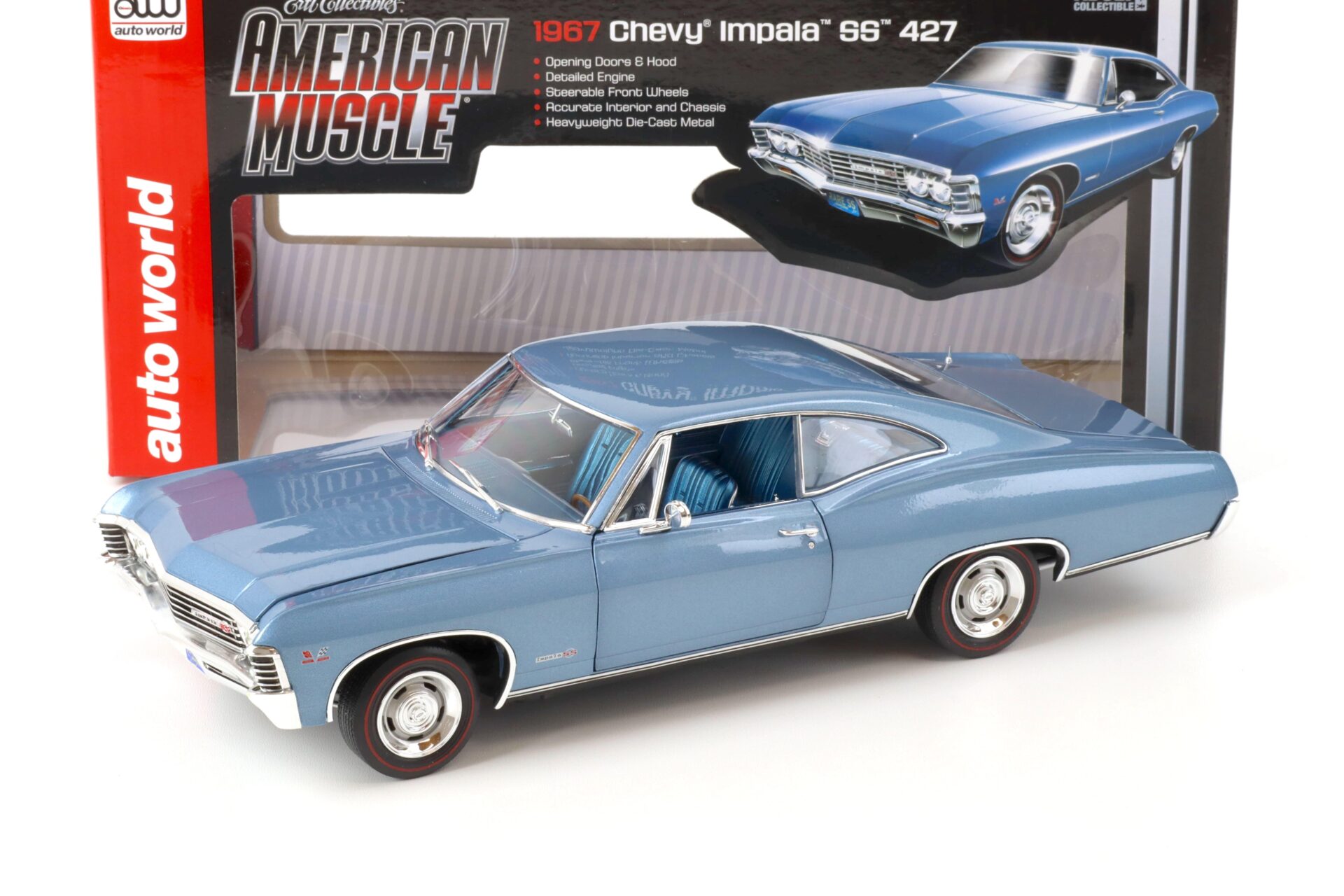 ID 64803 orig 1.jpg 1:18 Auto World 1967 Chevrolet Impala SS 427 blue metallic
