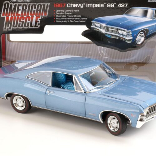 1:18 Auto World 1967 Chevrolet Impala SS 427 blue metallic