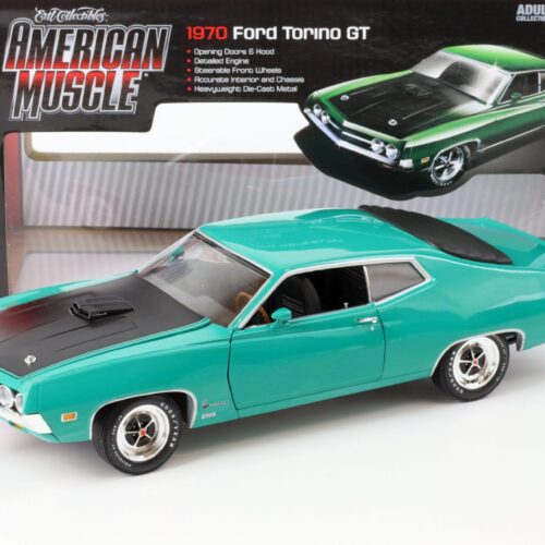 1:18 Auto World 1970 Ford Torino Cobra green/ black - Image 1