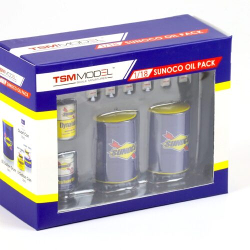 1:18 TSM SUNOCO Oil Pack Set Diorama Zubehör yellow/blue TSM12AC22