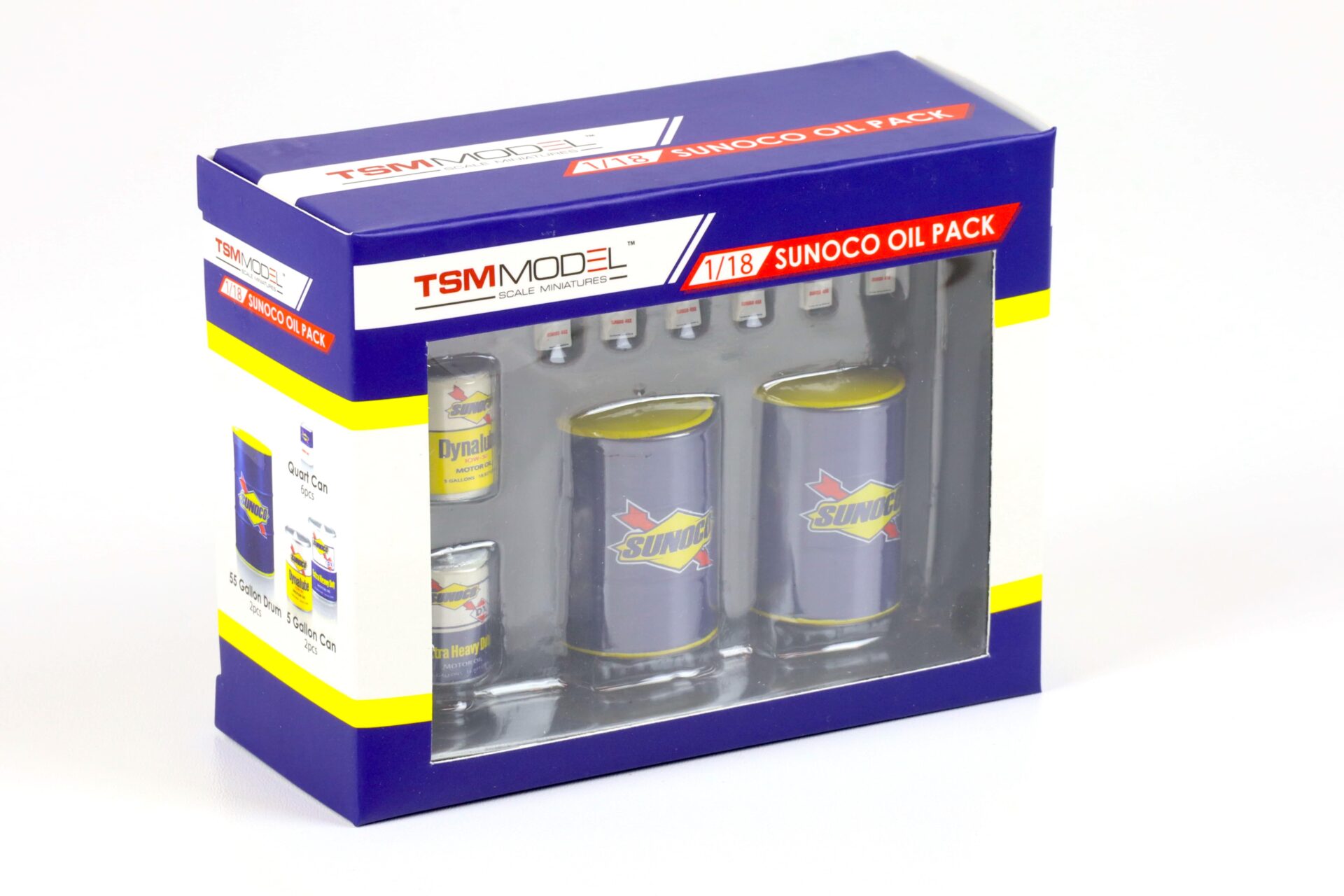 1:18 TSM SUNOCO Oil Pack Set Diorama Zubehör yellow/blue TSM12AC22