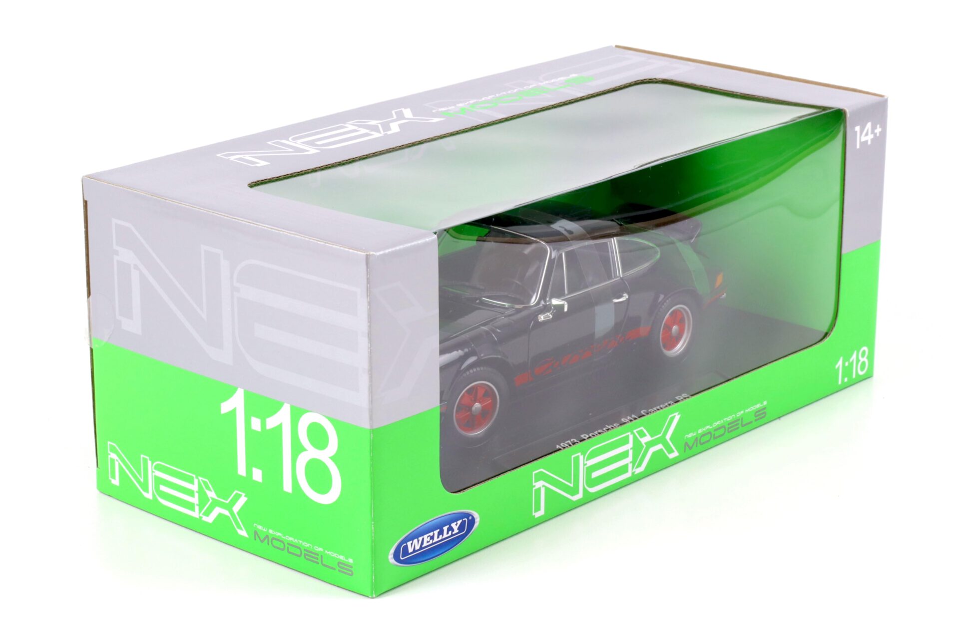1:18 Welly 1973 Porsche 911 Carrera RS black/ red