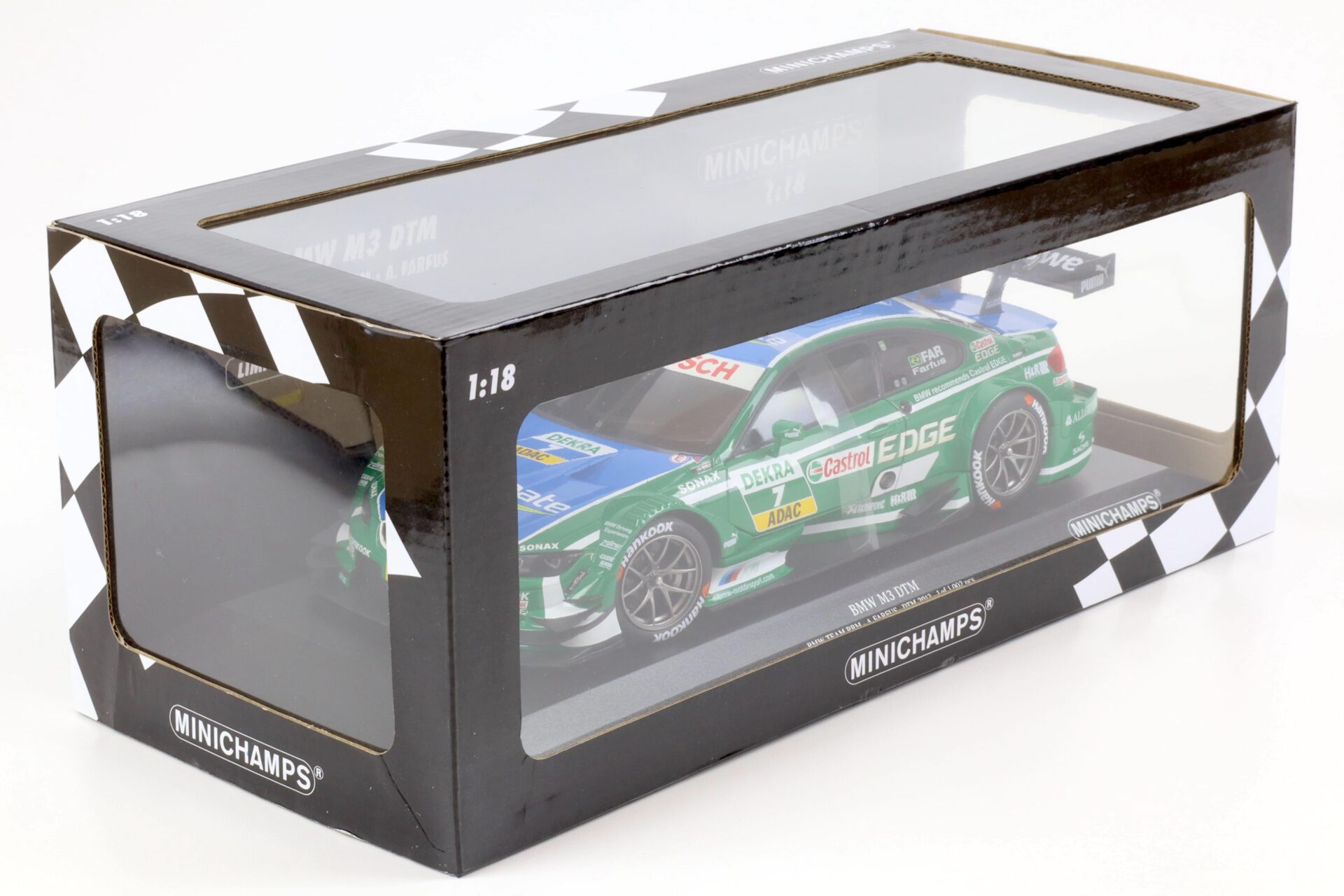 1:18 Minichamps BMW M3 DTM Team RBM A.Farfus #7 DTM 2013 Castrol