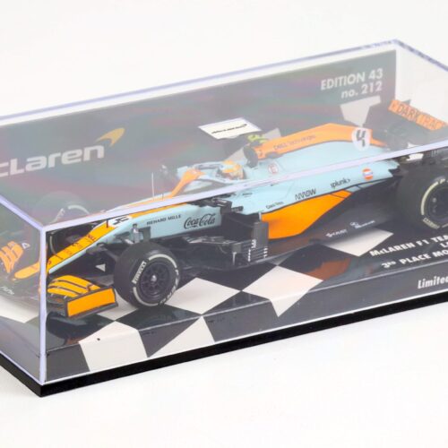 1:43 Minichamps McLAREN F1 Team MCL35M Lando Norris 3rd Place Monaco GP 2021 - Image 3