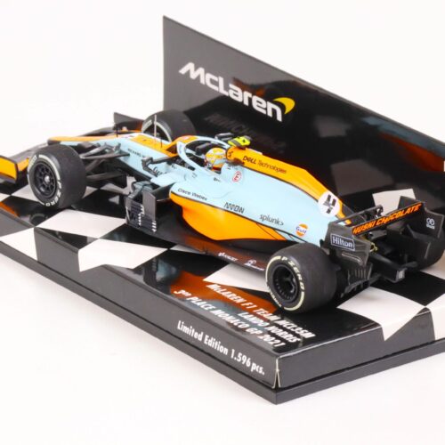 1:43 Minichamps McLAREN F1 Team MCL35M Lando Norris 3rd Place Monaco GP 2021 - Image 2